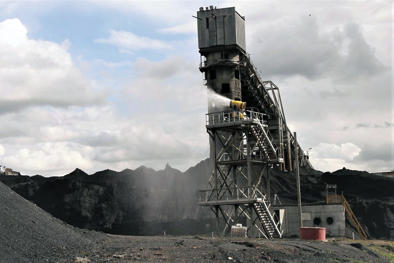 На угольных складах компании «СУЭК-Кузбасс» внедрены современные системы пылеподавления
